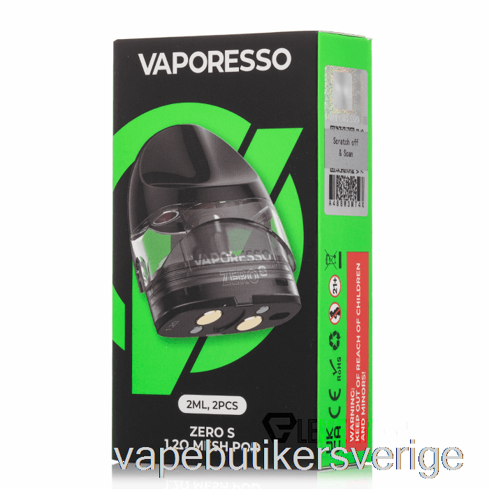 Vape Sverige Vaporesso Zero S Utbyte Pods 1.2ohm Zero S Pods